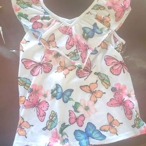 Justice girls butterfly top